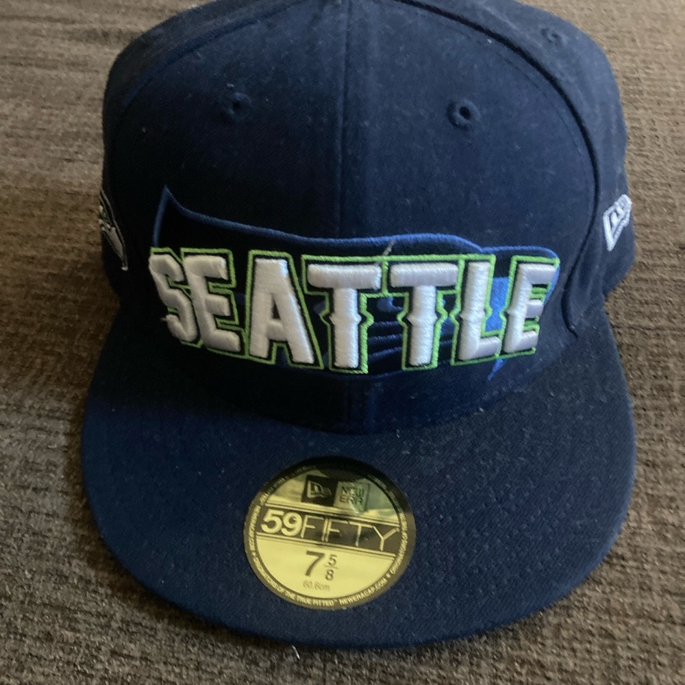 Seattle Seahawks new era 7 5/8 fitted hat